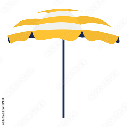 Isolated colored summer beach umbrella icon Vector