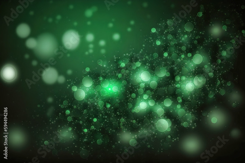 Green Bokeh Abstract Background - Ai Generative