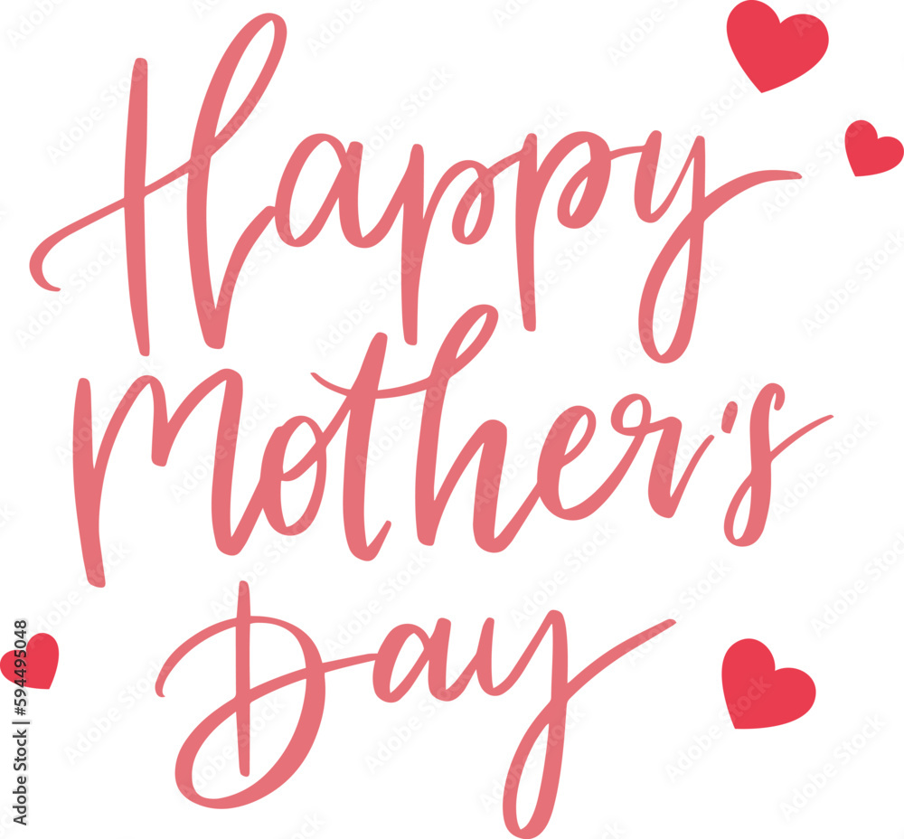 Fototapeta premium Happy Mothers Day lettering.