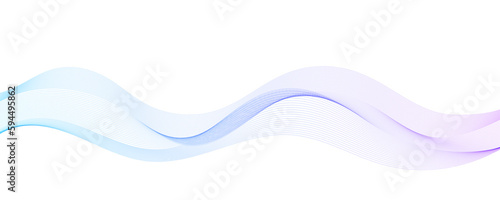 Smooth flowing wave lines. Abstract curved wavy stripes. Light blue purple gradient design element for presentation, flyer, poster, website, banner, brochure. Vector illustration