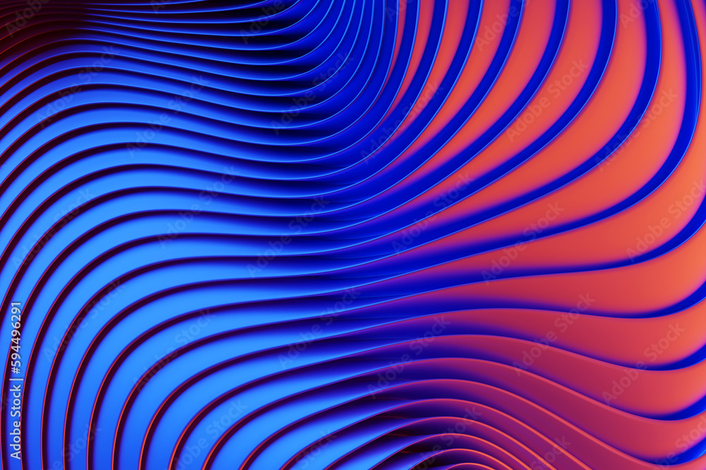 3d illustration of a classic pink and blue abstract gradient background with lines. PRint from the waves. Modern graphic texture. Geometric pattern. 3d illustration of a classic pink and blue abstract gradient background with lines. PRint from the waves. Modern graphic texture. Geometric pattern.