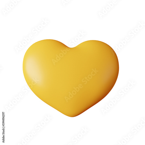 ぷっくりツヤツヤした黄色いハート