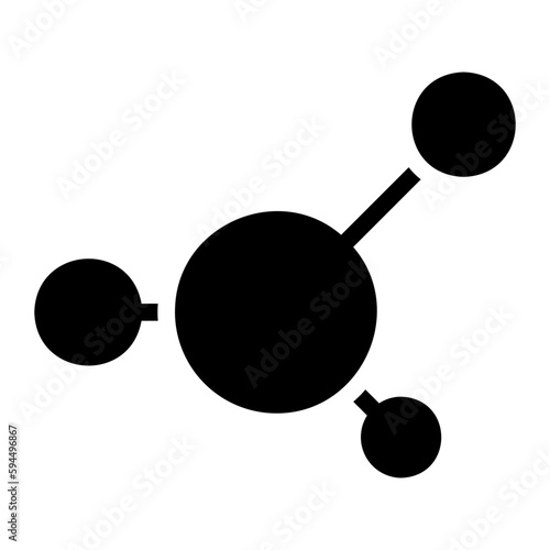 molecules glyph icon