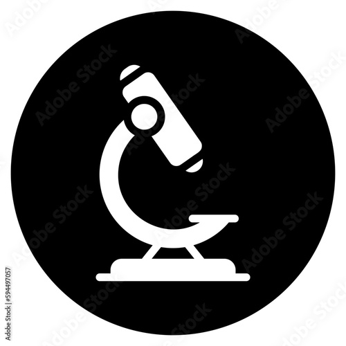 microscope glyph icon
