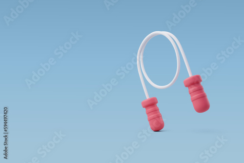 3d Vector Jumping Rope, Workout gym tools, Gym time concept.