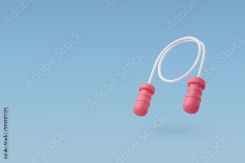 3d Vector Jumping Rope, Workout gym tools, Gym time concept.