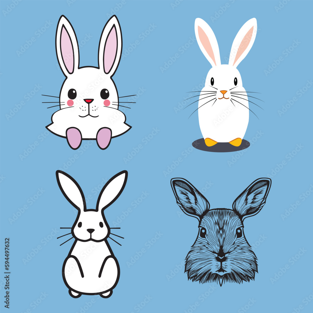 Fototapeta premium set of rabbits