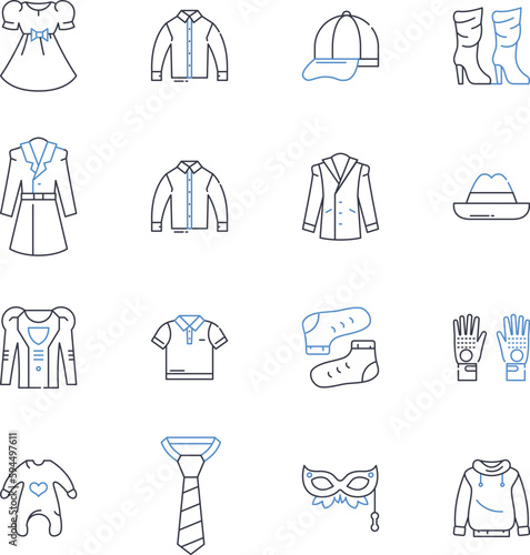 Wallpaper Mural Trendy store line icons collection. Fashionable, Chic, Contemporary, Edgy, Modern, Stylish, Hip vector and linear illustration. Sophisticated,Sleek,Trending outline signs set Torontodigital.ca
