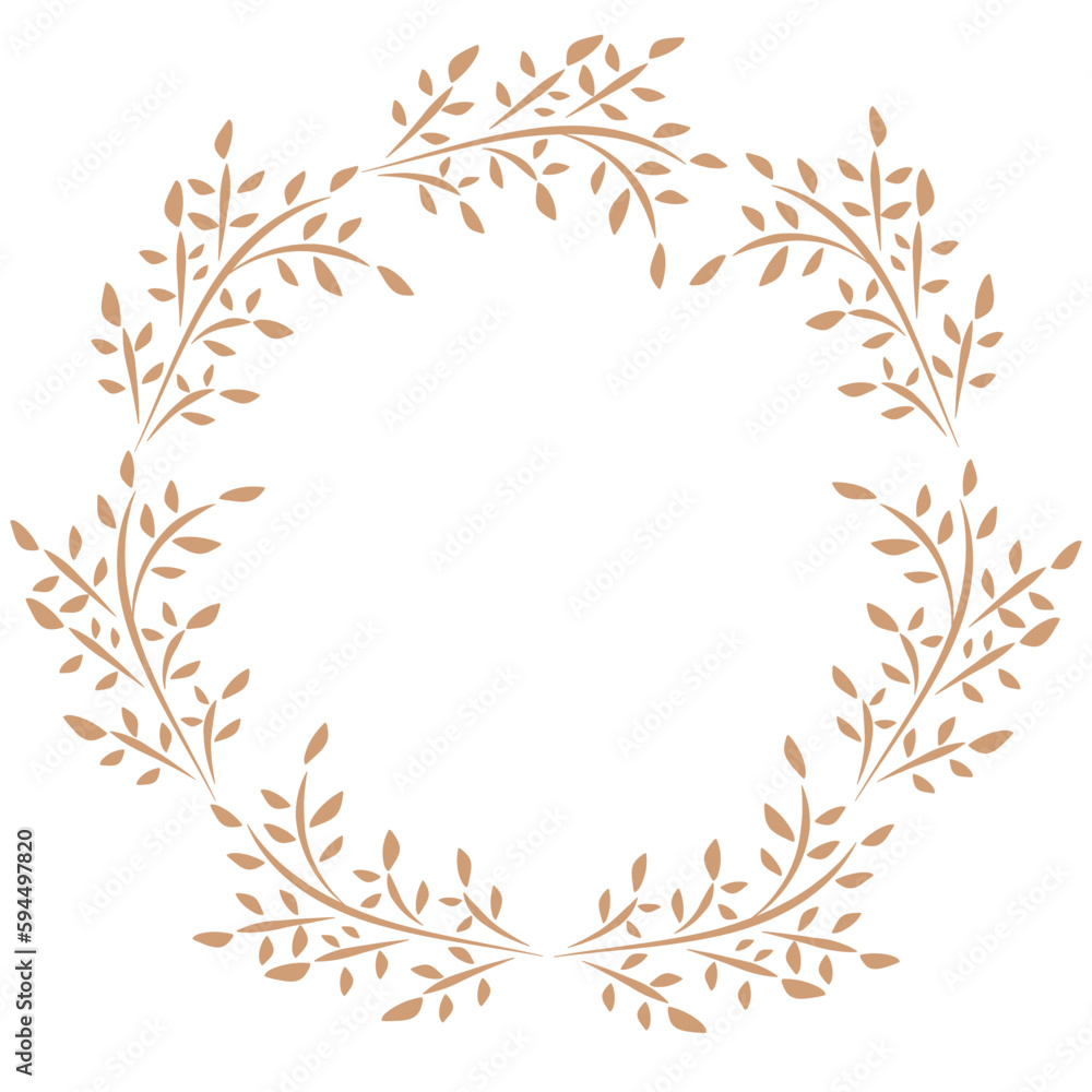 Leaves wreath silhouette Leaves wreath silhouette