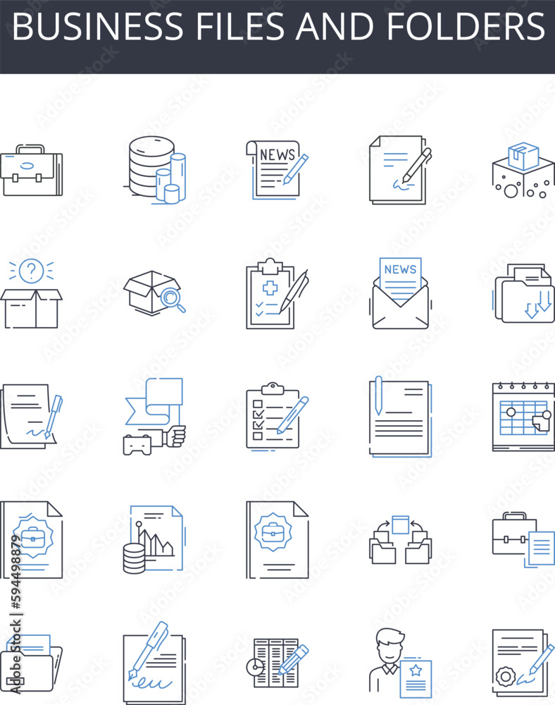 Business files and folders line icons collection. Synergy, Collaboration, Cohesion, Unity, Camaraderie, Support, Trust vector and linear illustration. Respect,Empathy,Accountability outline signs set Business files and folders line icons collection. Synergy, Collaboration, Cohesion, Unity, Camaraderie, Support, Trust vector and linear illustration. Respect,Empathy,Accountability outline signs set