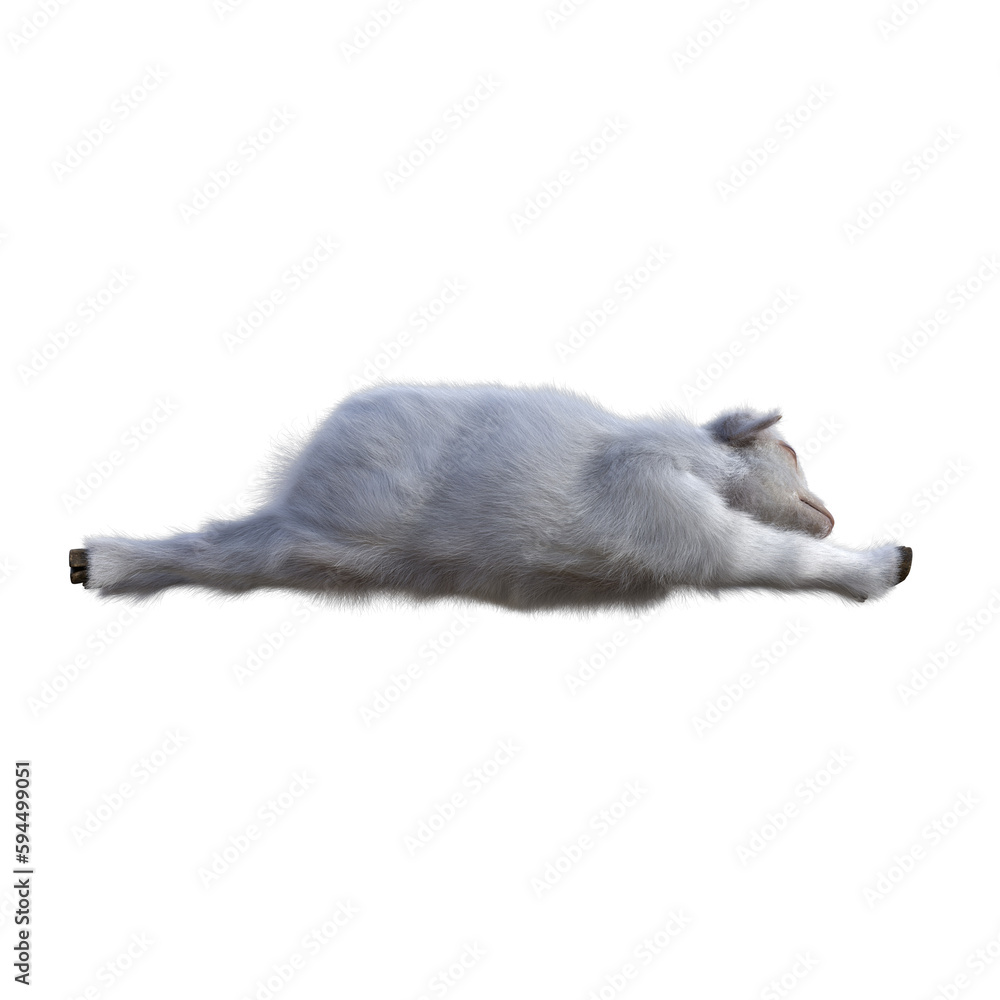 Goat baby character on transparent background. 3d rendering illustration for collage, clipart, composting, pose. Goat baby character on transparent background. 3d rendering illustration for collage, clipart, composting, pose.