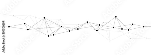 Abstract plexus polygonal connect lines and dots technology background template.