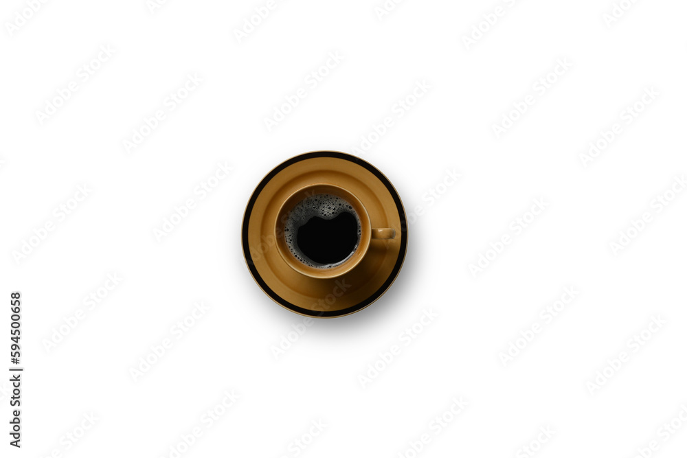 A ceramic coffee cup with saucer isolated on white background with clipping path inside. A ceramic coffee cup with saucer isolated on white background with clipping path inside.