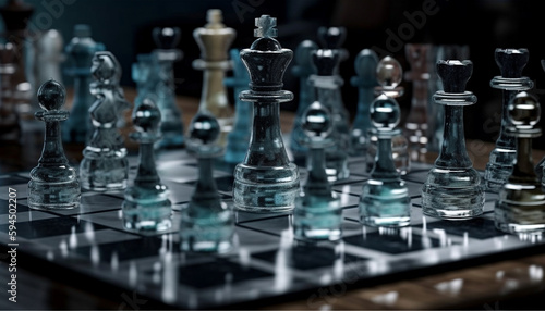 King leads rook, pawn defends in chess battle generated by AI