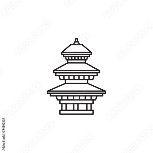nepal landmarks vector for website, UI Essential, symbol, presentation