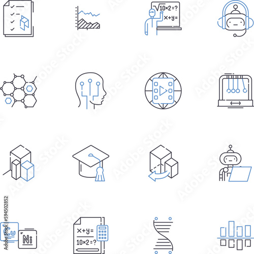 Psychology line icons collection. Behavior, Perception, Cognition, Memory, Emotion, Development, Personality vector and linear illustration. Motivation,Learning,Intelligence outline signs set