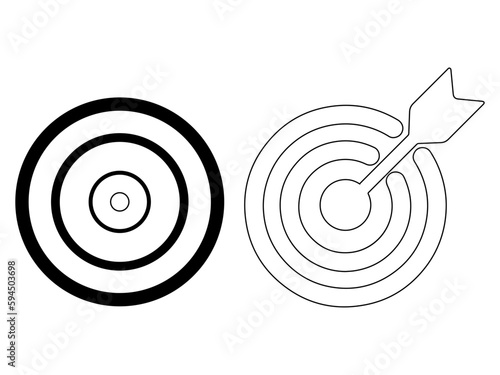 target with arrows icon outline design, black and white target icon vector, target pointer download, 