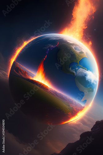 Earth rising protecting earth background world earth day