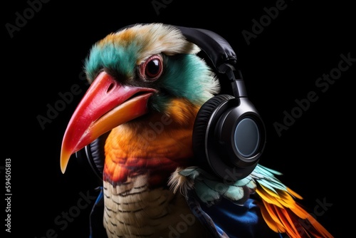 Bird Funky Street Dancing Background Generative AI