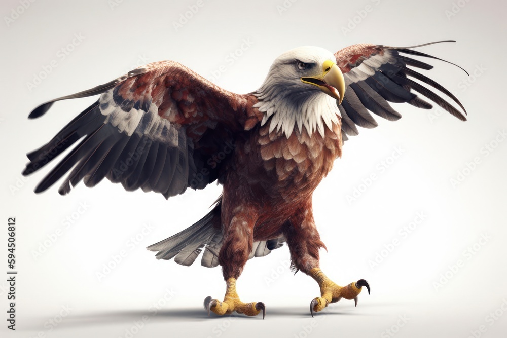 Fototapeta premium Eagle Rapper Street Dancing Having Fun Generative AI