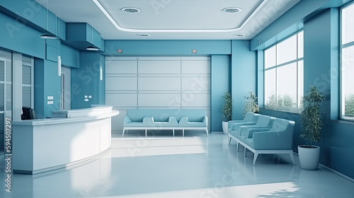 medical concept Interior design of a hospital or clinic that is elegant and modern.