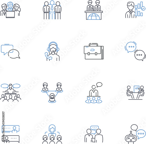 Blog Followers line icons collection. Readers, Subscribers, Fans, Supporters, Followers, Friends, Community vector and linear illustration. Tribe,Audience,Admirers outline signs set