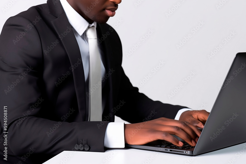 Pessoa Trabalhando com Laptop em Mesa de Escritório Pessoa Trabalhando com Laptop em Mesa de Escritório