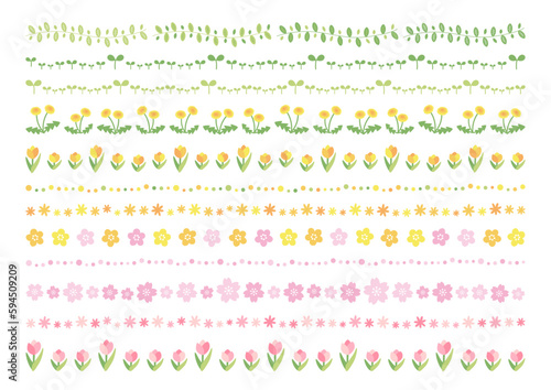 春の飾り罫セット