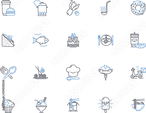 Agronomy line icons collection. Soil, Crops, Farming, Irrigation, Harvest, Fertilizer, Pesticides vector and linear illustration. Sustainable,Tillage,Crop rotation outline signs set