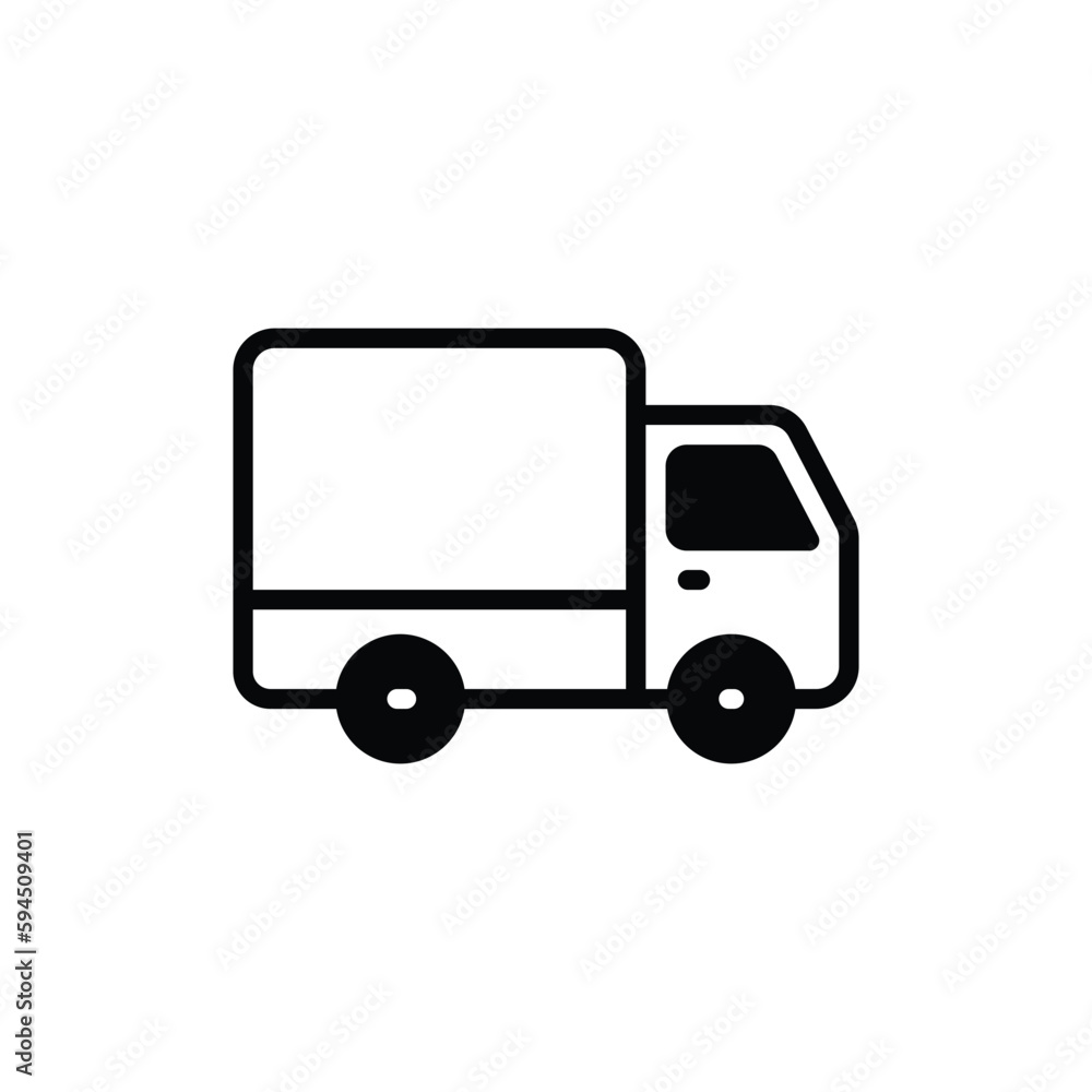 Truck icon design with white background stock illustration