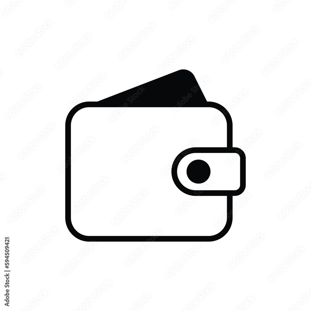 Wallet icon design with white background stock illustration Wallet icon design with white background stock illustration