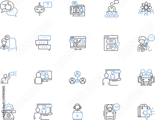 Declaration line icons collection. Liberty, Independence, Sovereignty, Freedom, Equality, Justice, Rights vector and linear illustration. Democracy,Constitution,Nation outline signs set