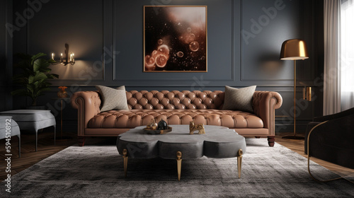 a luxury living room, generative ai © Boinah