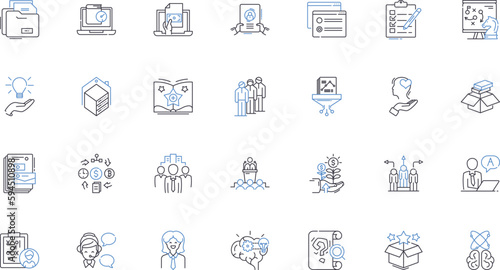 Supply service line icons collection. Delivery, Logistics, Inventory, Distribution, Shipping, Procurement, Warehousing vector and linear illustration. Replenishment,Fulfillment,Transportation outline