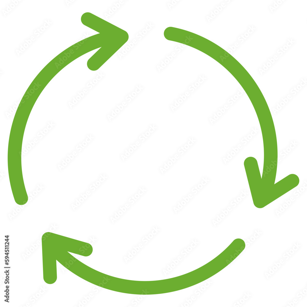 Cycle arrow icon. Vector simple line icon for eco, recycle or sustainable products. Cycle arrow icon. Vector simple line icon for eco, recycle or sustainable products.