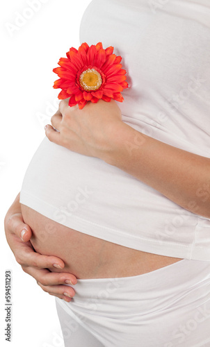 Closeup of a Pregnant Belly