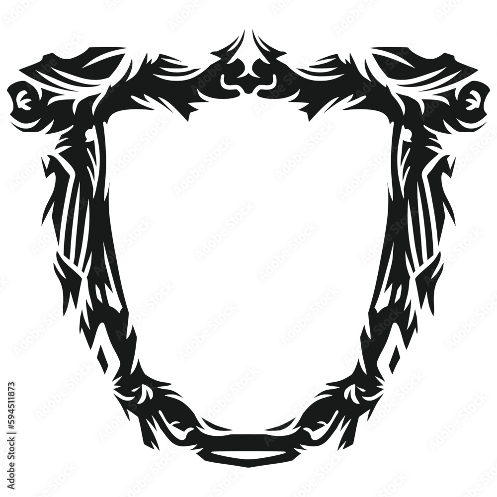 Fototapeta premium Hand drawn vintage border frame vector