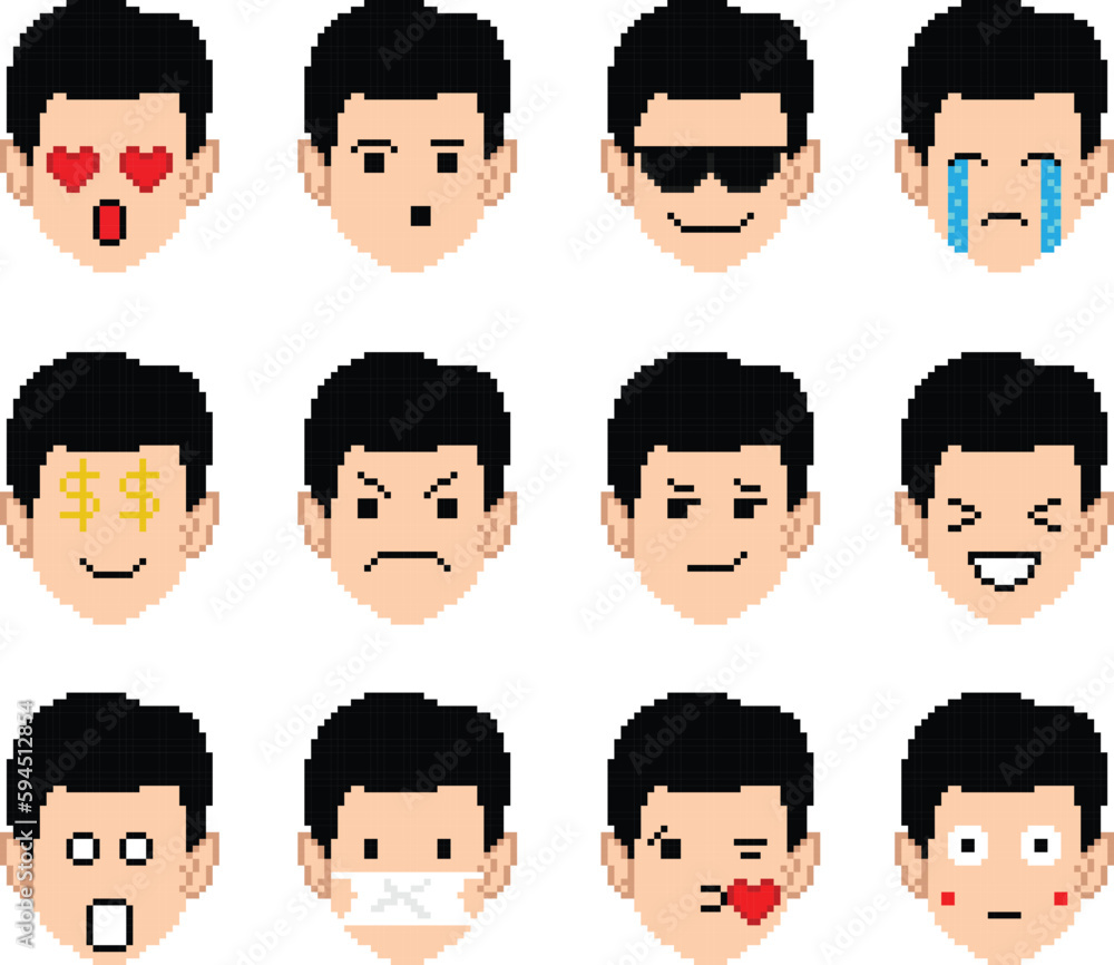 Pixel Art of Emoji Design, Express Yourself with Pixel Art Emoji Designs: A Playful Twist on Digital Communication Pixel Art of Emoji Design, Express Yourself with Pixel Art Emoji Designs: A Playful Twist on Digital Communication