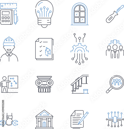 Medical Terminology line icons collection. Anatomy, Physiology, Pathology, Pharmacology, Immunology, Endocrinology, Cardiology vector and linear illustration. Dermatology,Nephrology,Neurology outline