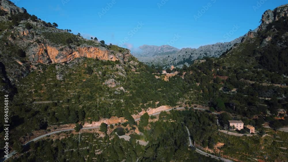 Sa Calobra mountains, Palma de Mallorca. Serpentine curve street road, Hairpin Bend and clouds. Scenic Majorca Island nature aerial drone footage. Famous for racing bikes bicycles. Cinematic 4K UHD Sa Calobra mountains, Palma de Mallorca. Serpentine curve street road, Hairpin Bend and clouds. Scenic Majorca Island nature aerial drone footage. Famous for racing bikes bicycles. Cinematic 4K UHD