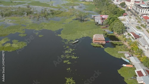 Boulevard of Iquitos, in the Peruvian Amazon jungle, is flooded by the Itaya river, it is also a place visited by tourists from all over the world, vacations are ideal photo