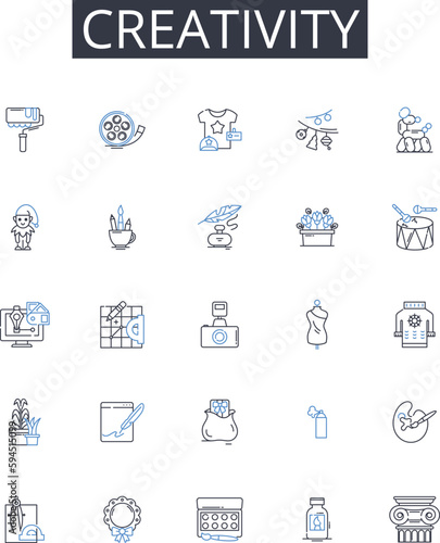 Creativity line icons collection. Logistics, Shipment, Carrier, Cargo, Haulage, Lorry, Freightliner vector and linear illustration. Intermodal,Container,Dispatch outline signs set