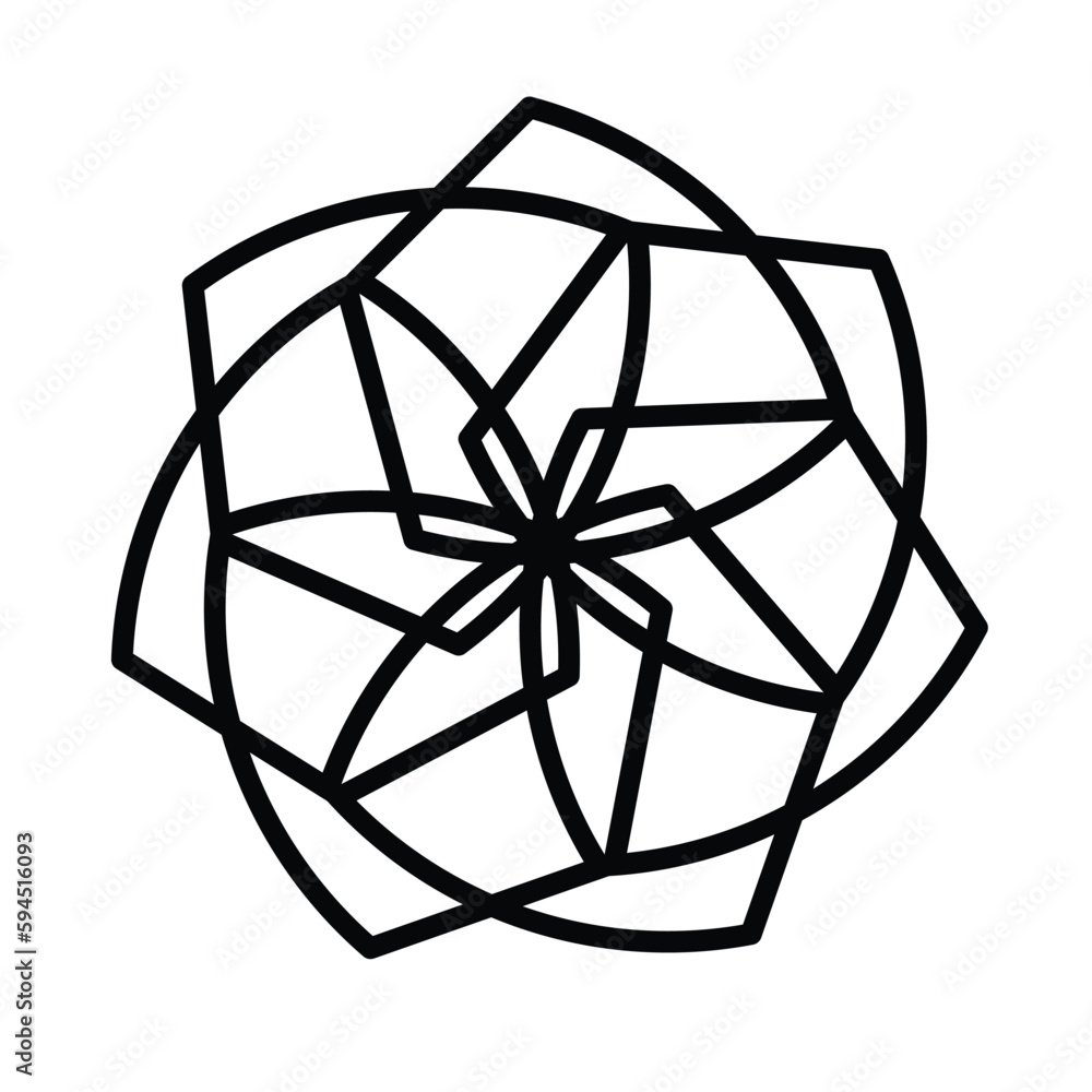 Naklejka premium Abstract circular geometric elements round pattern decorative vector design element illustration eps