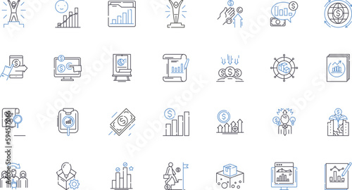 Agility line icons collection. Flexibility, Quickness, Swift, Nimble, Spry, Adaptability, Dexterity vector and linear illustration. Sprightly,Vigilance,Responsiveness outline signs set
