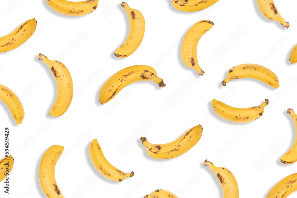 Canary bananas isolated on a white background Canary bananas isolated on a white background