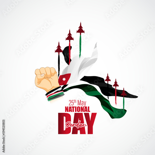 Vector illustration for Happy National day Jordan