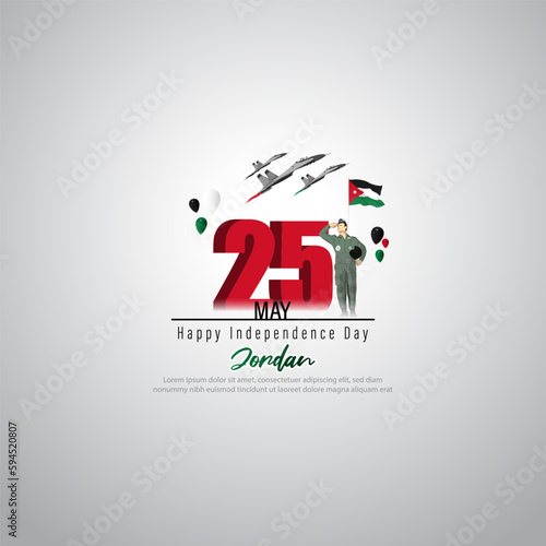 Vector illustration for Happy National day Jordan