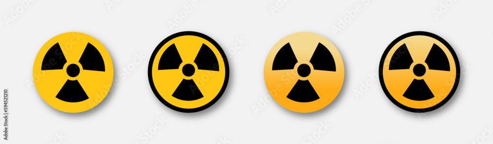 Radiation warning vector illustrations Radiation warning vector illustrations