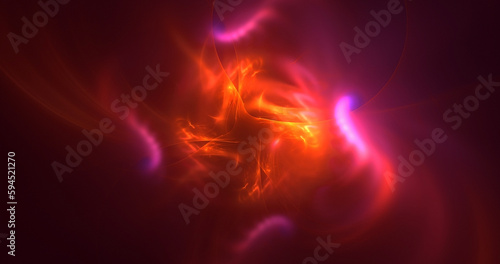 3D rendering abstract colorful fractal light background