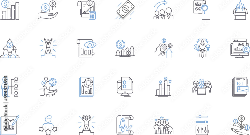 Competency line icons collection. Proficiency, Skill, Ability, Expertise, Capability, Mastery, Aptitude vector and linear illustration. Talent,Efficiency,Know-how outline signs set